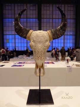 Kaazo skull at Grafik16 exhibition Zurich Switzerland