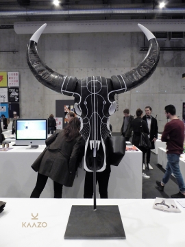 Kaazo skull at Grafik16 exhibition Zurich Switzerland