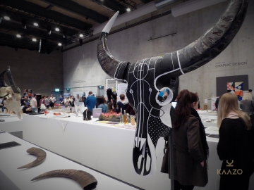 Kaazo skull at Grafik16 exhibition Zurich Switzerland