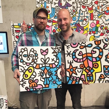 Fredinko Collaborative Painting Project Skulls for Kaazo - Viva Con Agua