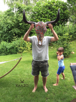 Fredinko with Kaazo Yak Skull Pop Art Zurich